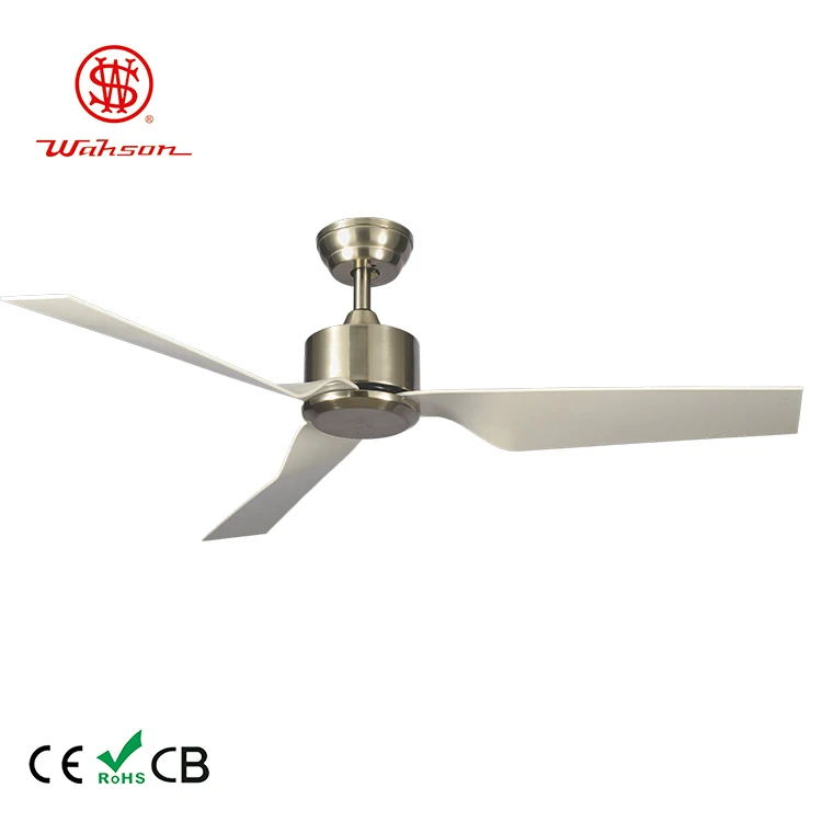 Современный потолочный вентилятор переменного тока, простой стиль, без светодиодной подсветки