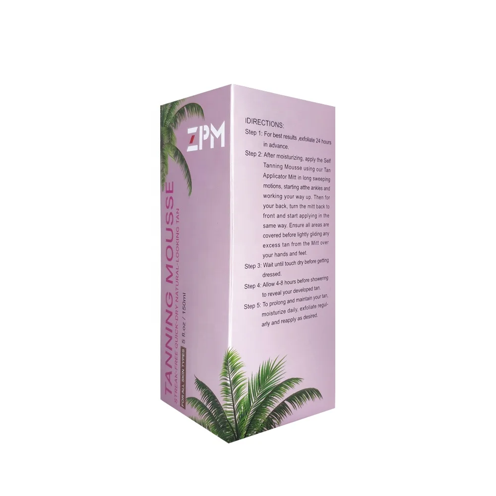 ZPM OEM/ODM Private Label Lookoing Tan Ultra Dark Organic Fake Tan Foam Coconut Self Tanning Mousse