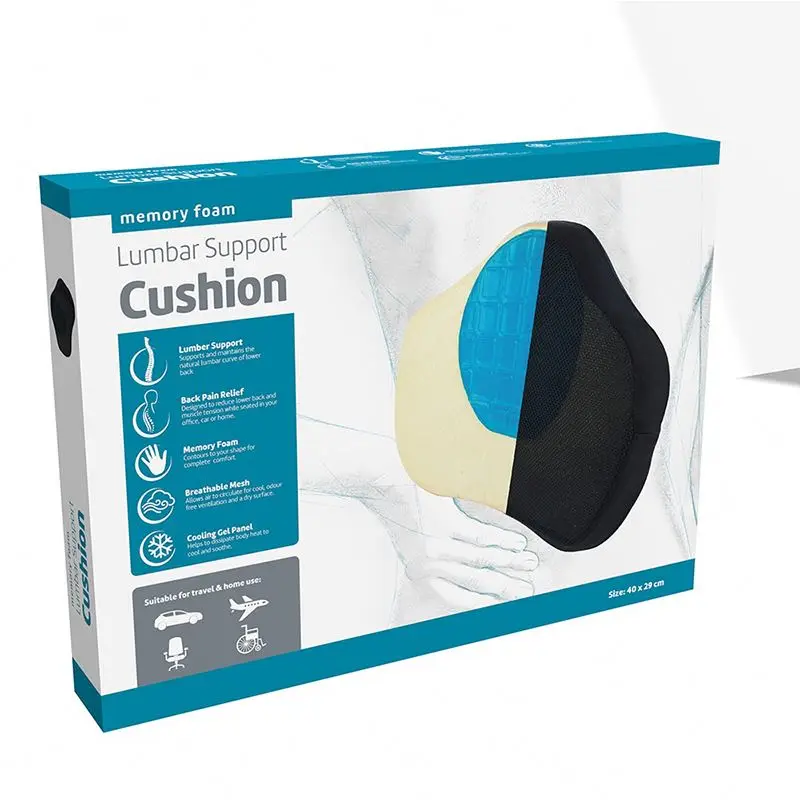 New Hotsale Wave Memory Foam Pillow Custom Memory Foam Lumbar Back Support Cushion