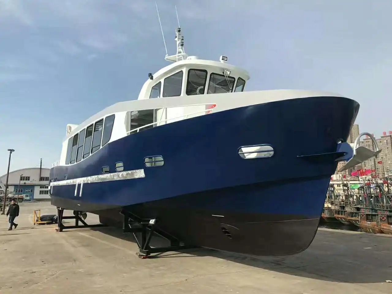 Poseidon 40ft 12m High speed passenger ship work ferry Aluminum boat water taxi with 30 seats for sale