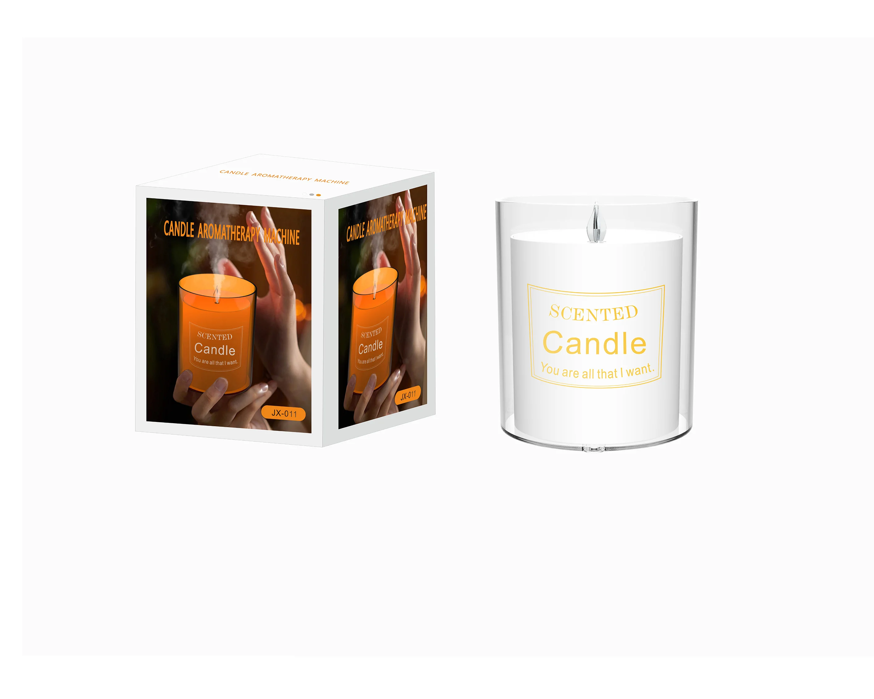 2023 New Product Essential Oil Diffuser Flame Diffuser Portable Mini Candle Aromatherapy Diffuser With USB Charging