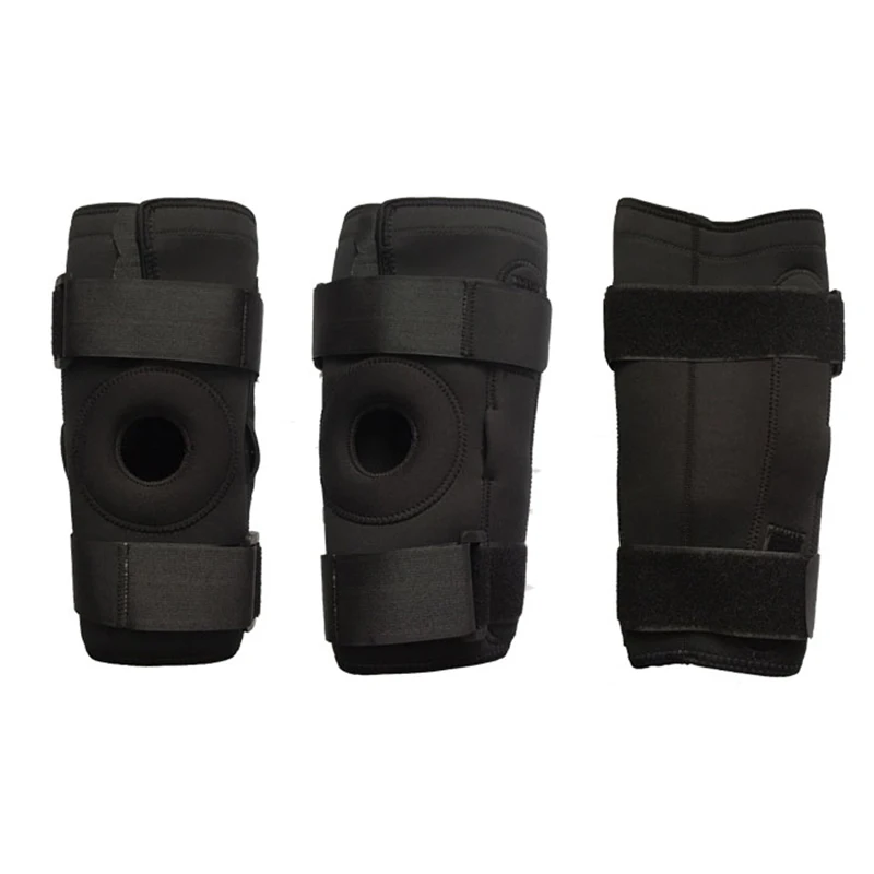 Adjustable Strap Elastic Patella Sports Support Black Neoprene Knee Support
