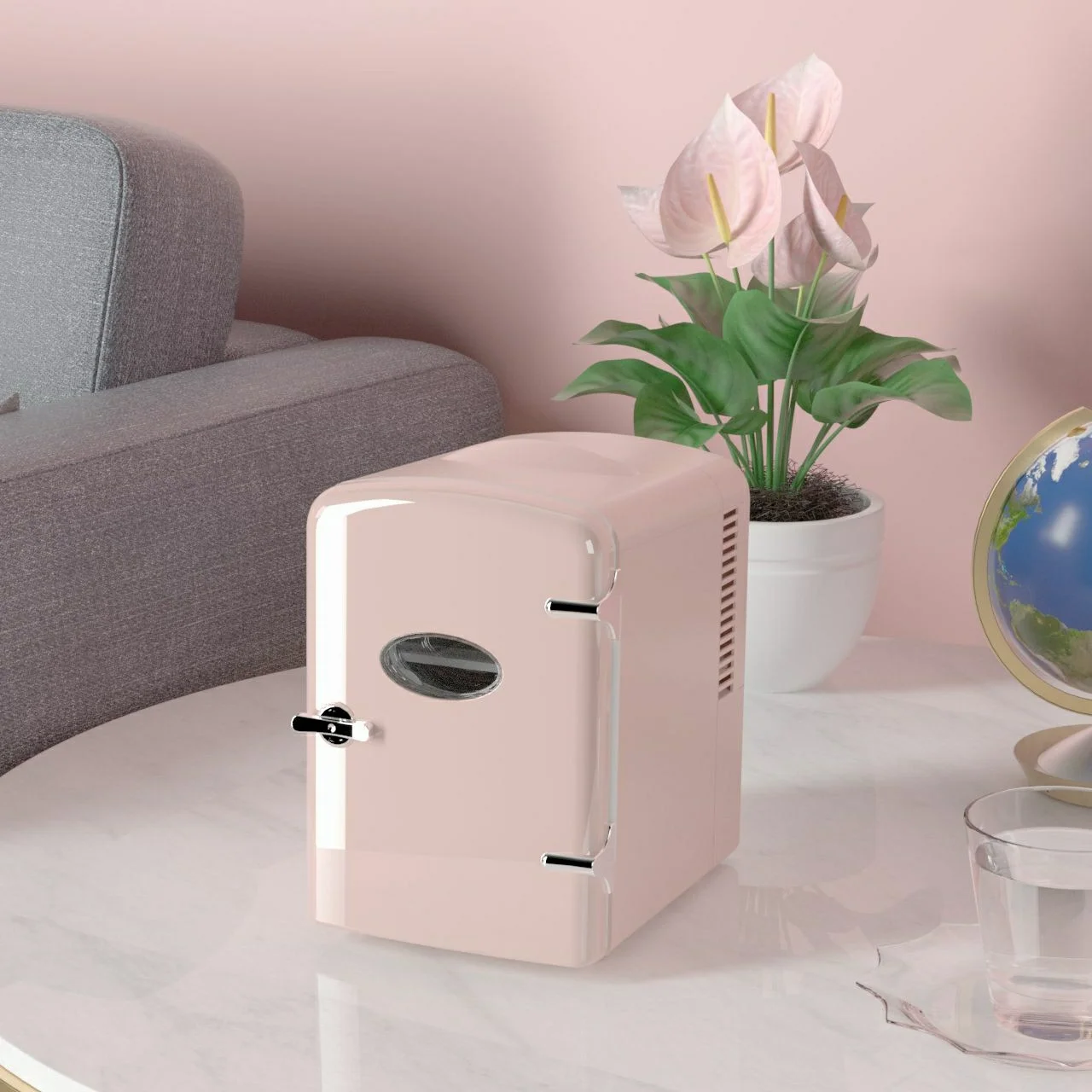 Portable 4L compressor cooler bedroom car desktop university dormitory English garage operation