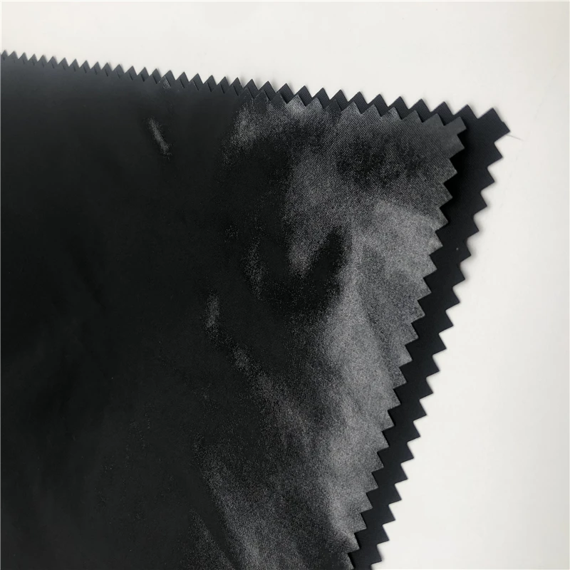 70D * 70D горячая Распродажа 210T нейлоновая тафта с покрытием блестящая полиуретановая пленка для одежды