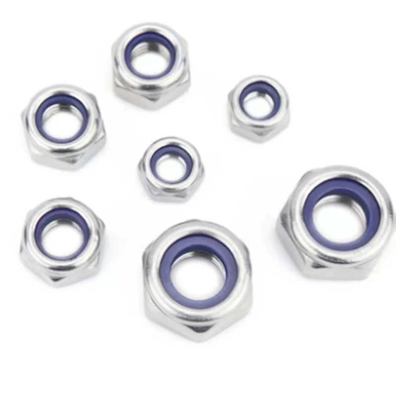 DIN985 DIN982 China Manufacturer Galvanized M8 M10 M12 Nylock Nut Nylon Insert Lock Nut