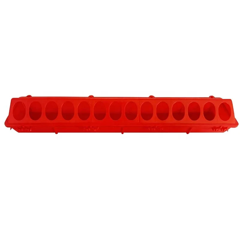 Plastic automatic long trough feeder for birds and chickens, pigeons and quail