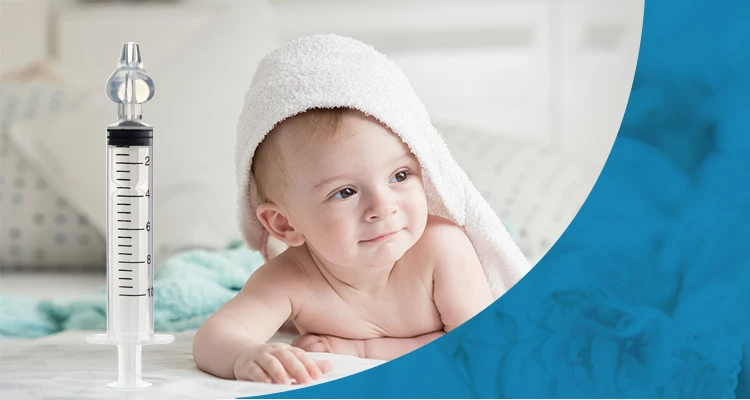 2023 Wholesale Baby Patent Portable Nasal irrigation Nose Cleaner 10 ml Baby Nasal Wash Syringe