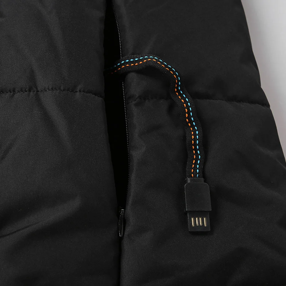 heated down jacket Electric Battery USB Heated Hoodie Jacket Winter Warm