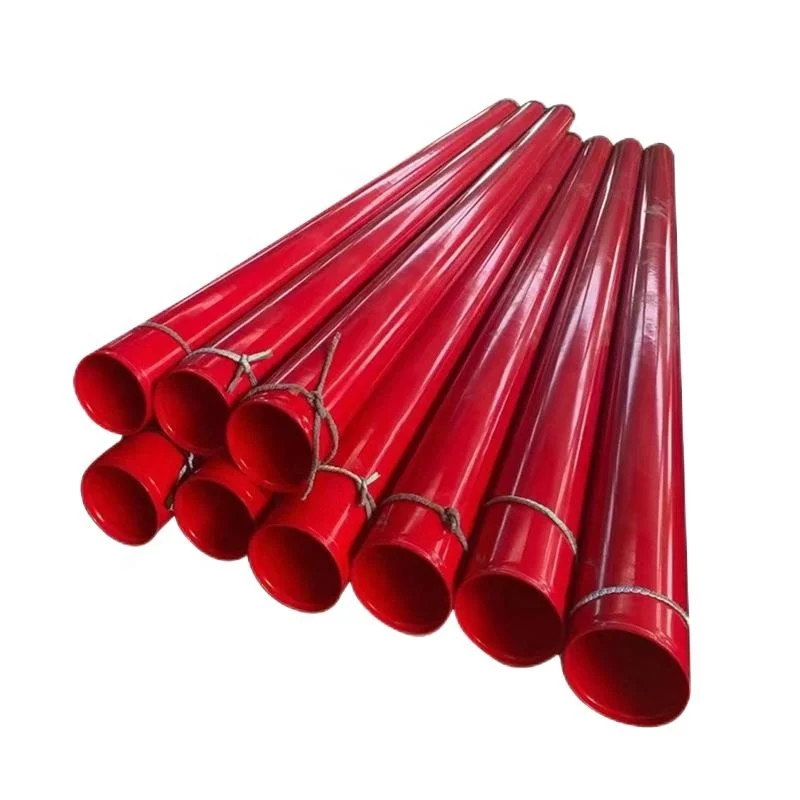 ASTM A795 Sprinkler Fire Protection Erw Carbon Steel Pipes Plastic Coated Steel Pipe for Sprinkler Fire