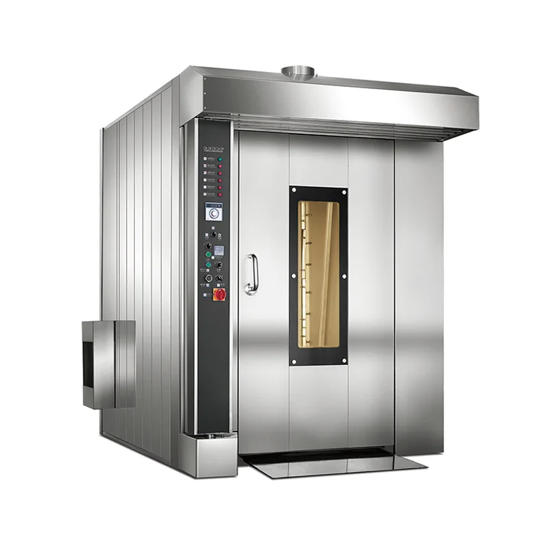 Rotary gas oven for bakery Automatic temperature control rotary 32 tray With hot air circulation