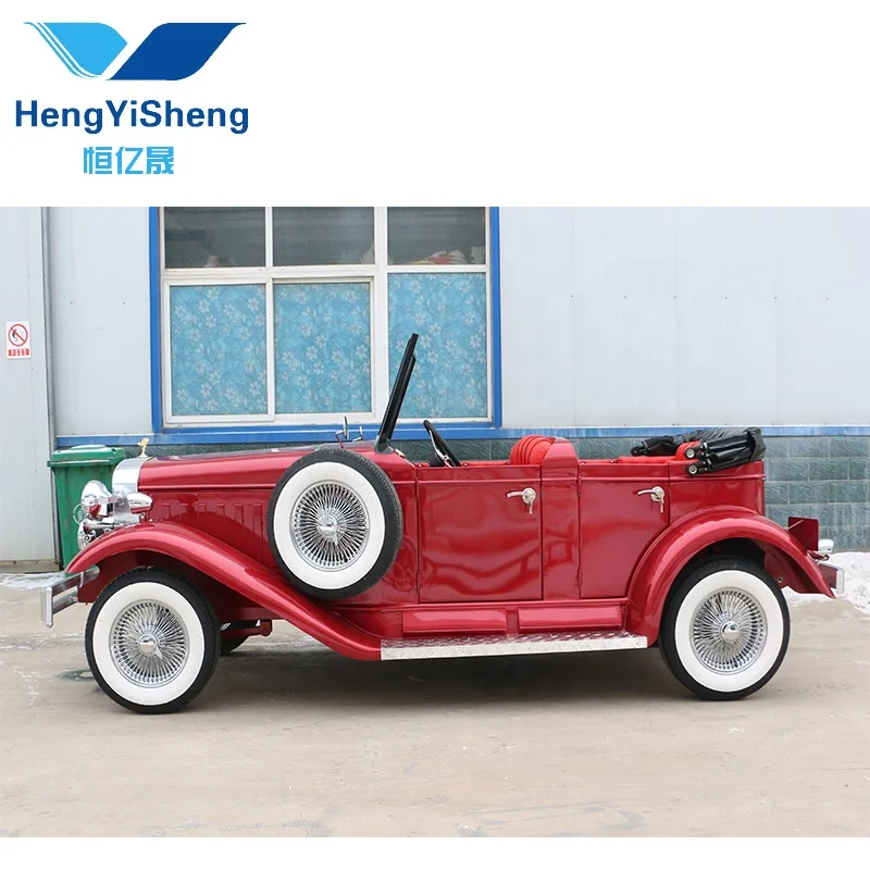 
Red High-End Electric Classical Car with 5 Seater for High-End Venue 
