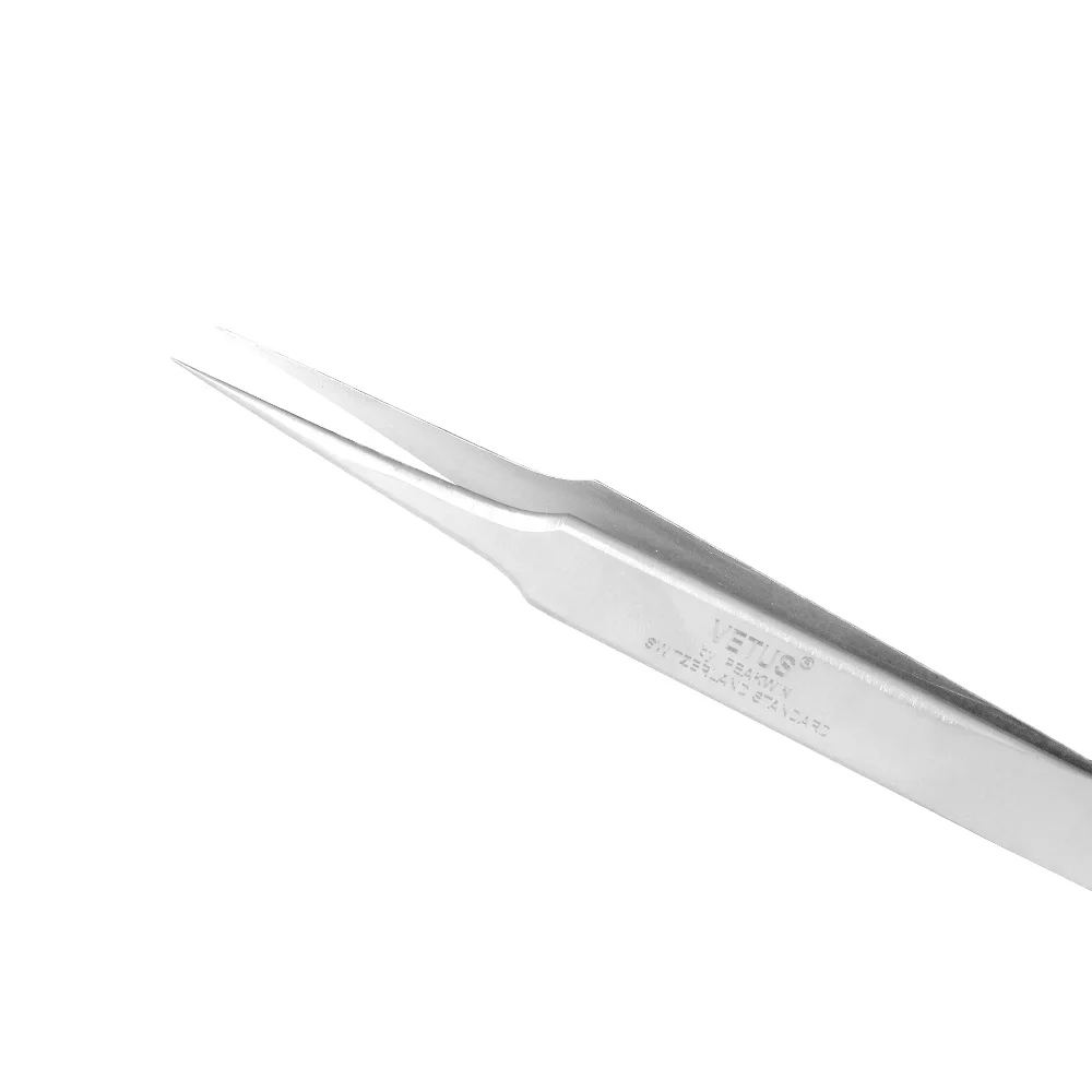 Custom VETUS Straight Tip Pincette Tweezer Stainless Steel Pinzette Eyelash Tweezers Eyebrow Beauty Tweezer Women Makeup