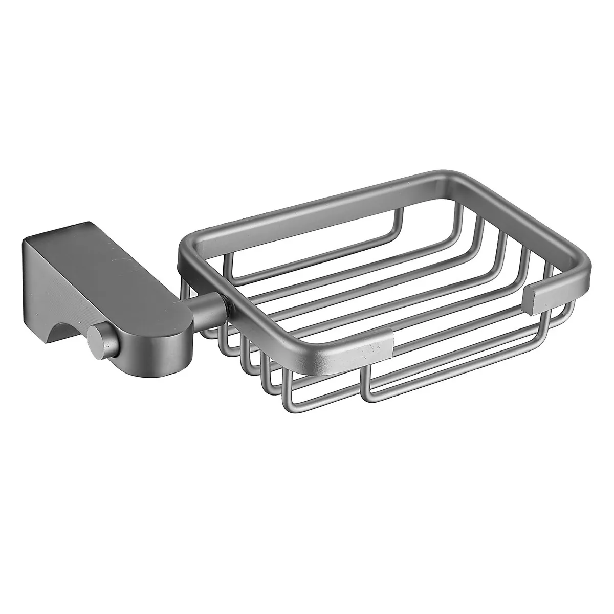 Gun Grey Bull Horn Space Aluminum Foreign Trade Bathroom Hanger Set 6-7 Pieces Toilet Paper Rack Soap Net Single Pole Towel Rack