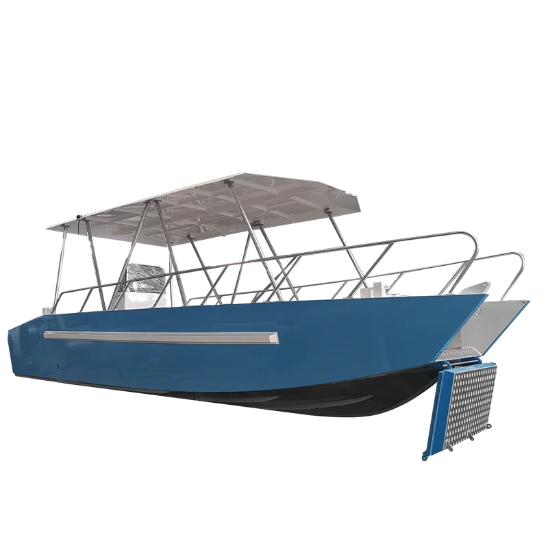 
26ft high speed aluminum landing craft with rooftop 