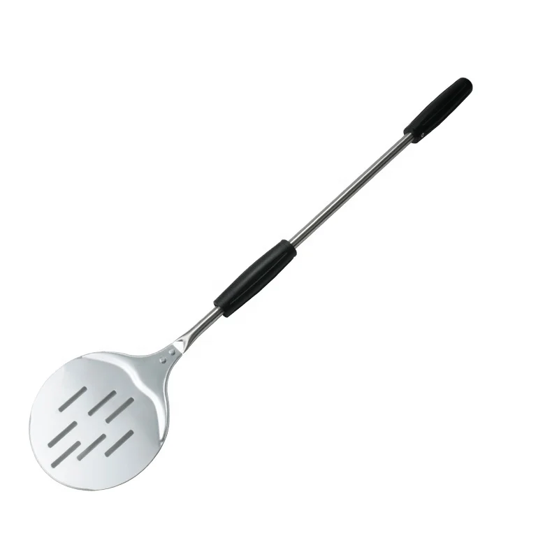 Extensible and Detachable Anodized Aluminum Perforated Round Pizza Turning Peel