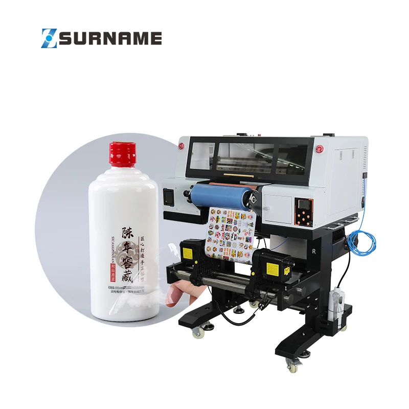 Zhou Surname Factory sell A3 Sticker 30cm AB Film UV DTF Printer for Phone Case Pen Cup Automatic Laminating