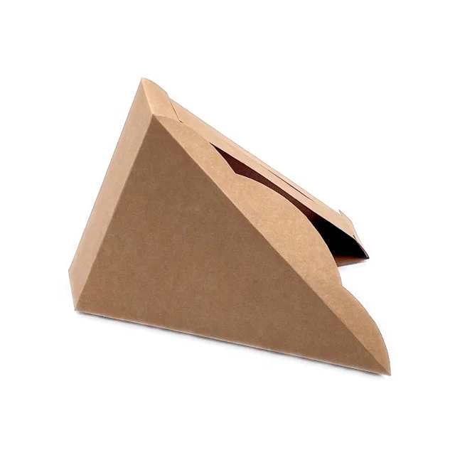 Kraft and Green Paper Boxes without Print Recyclable Material Take out Container Box Easy To Carry