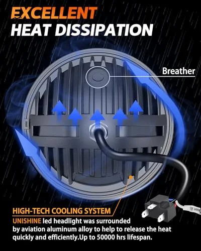 New Design 5.75 Inch LED Headlights 4PCS White DRL H4 Hi/Low Headlight Plug and Play