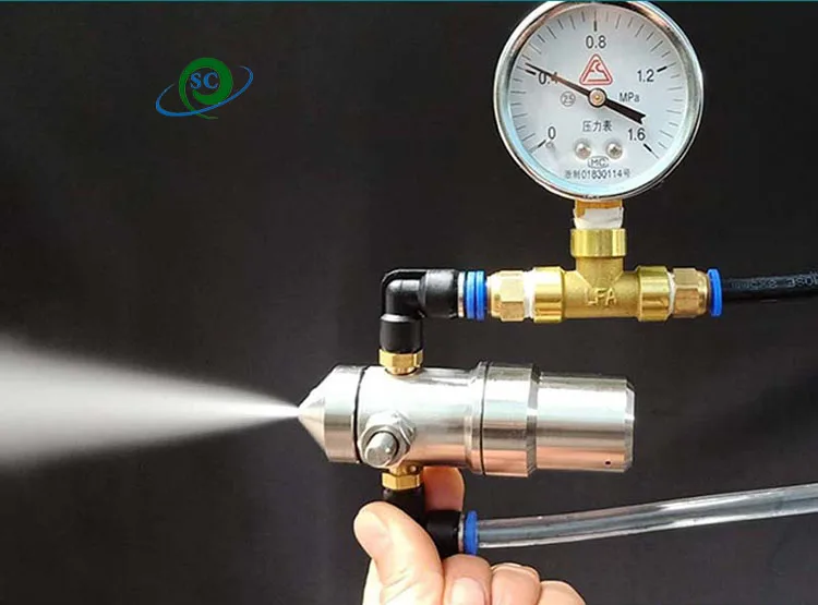 SS 1/4' thread Ultrasonic anti-drip Atomizing Nozzles Pneumatic foggy nozzle