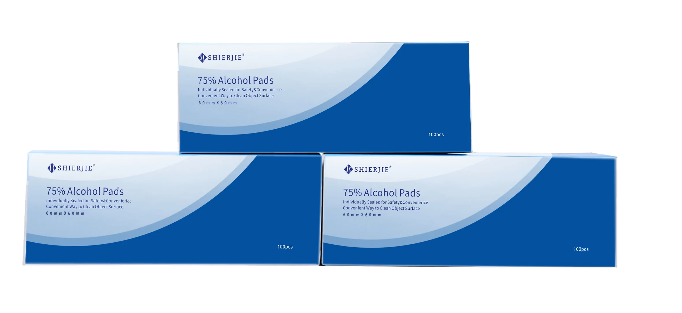 Bulk Wholesale 100pcs Box Alcohol Prep Pads Isopropyl 75% Alcohol Hand Sanitizer Wipes