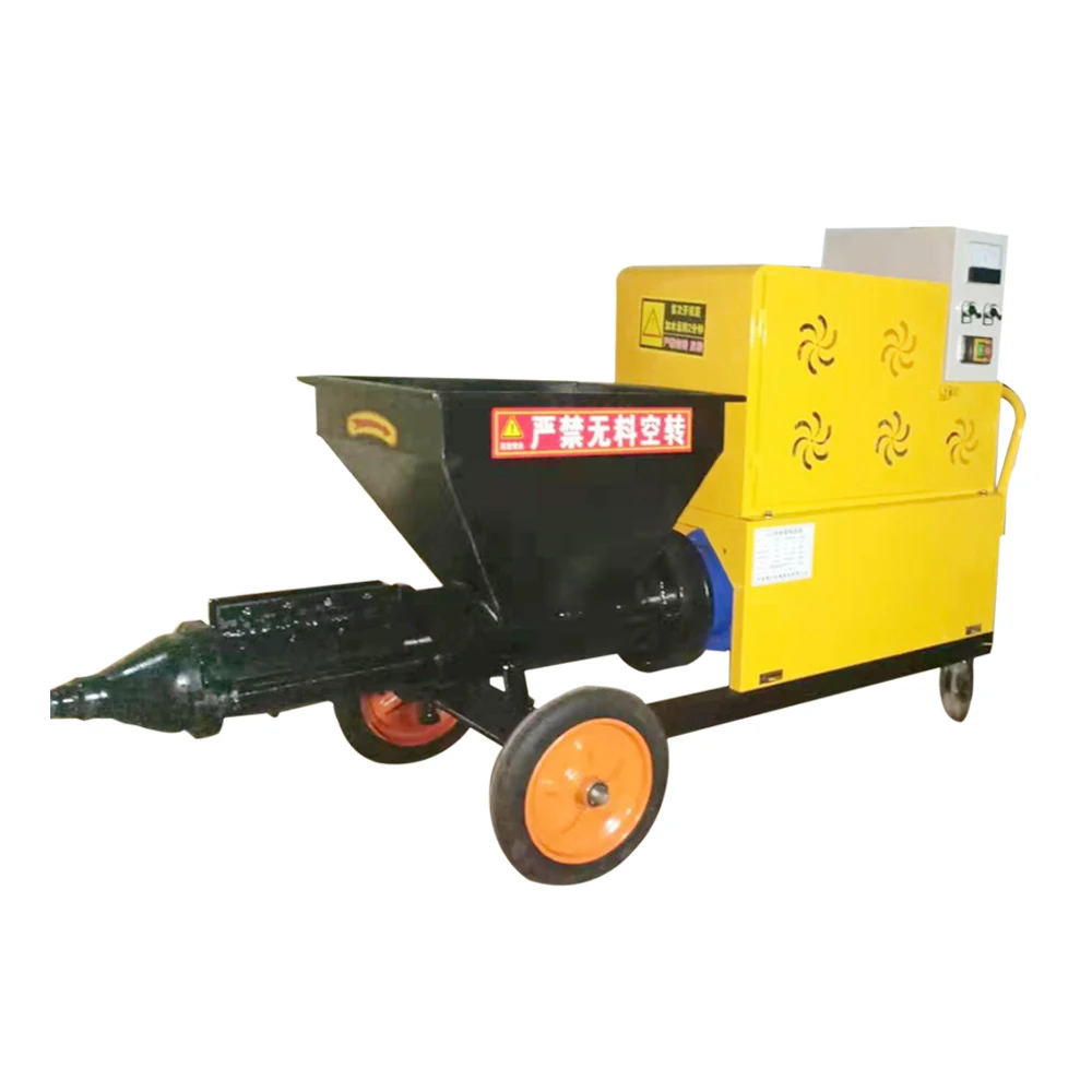 Bright Luster Mortar Cement Stucco Rendering Sprayer Pump Machine Hopper Gun