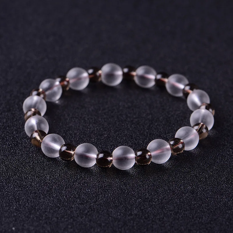 8 мм переработанные пластиковые прозрачные стеклянные бусины браслет регулируемые бусины браслет для женщин Океанский браслет BHBP074