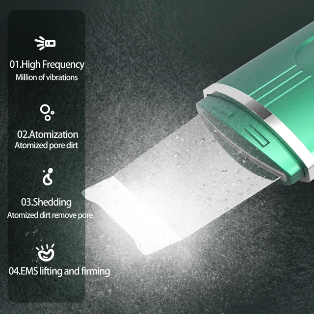 Skin Scrubber Facial Machine Ultrasonic Skin Scrubber Spatula Professional Ultrasonic Skin Scrubber Machine