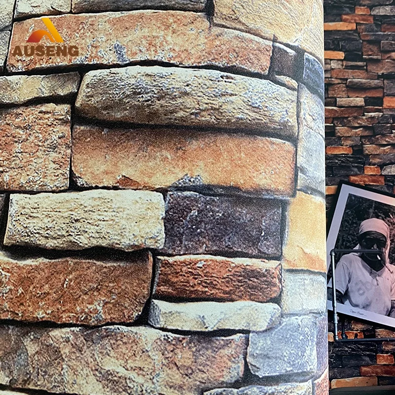 Eco-Friendly Beautiful Brick Design Hq Wallpaper 3D Home Decoration Wallpaper For Metal Sheet