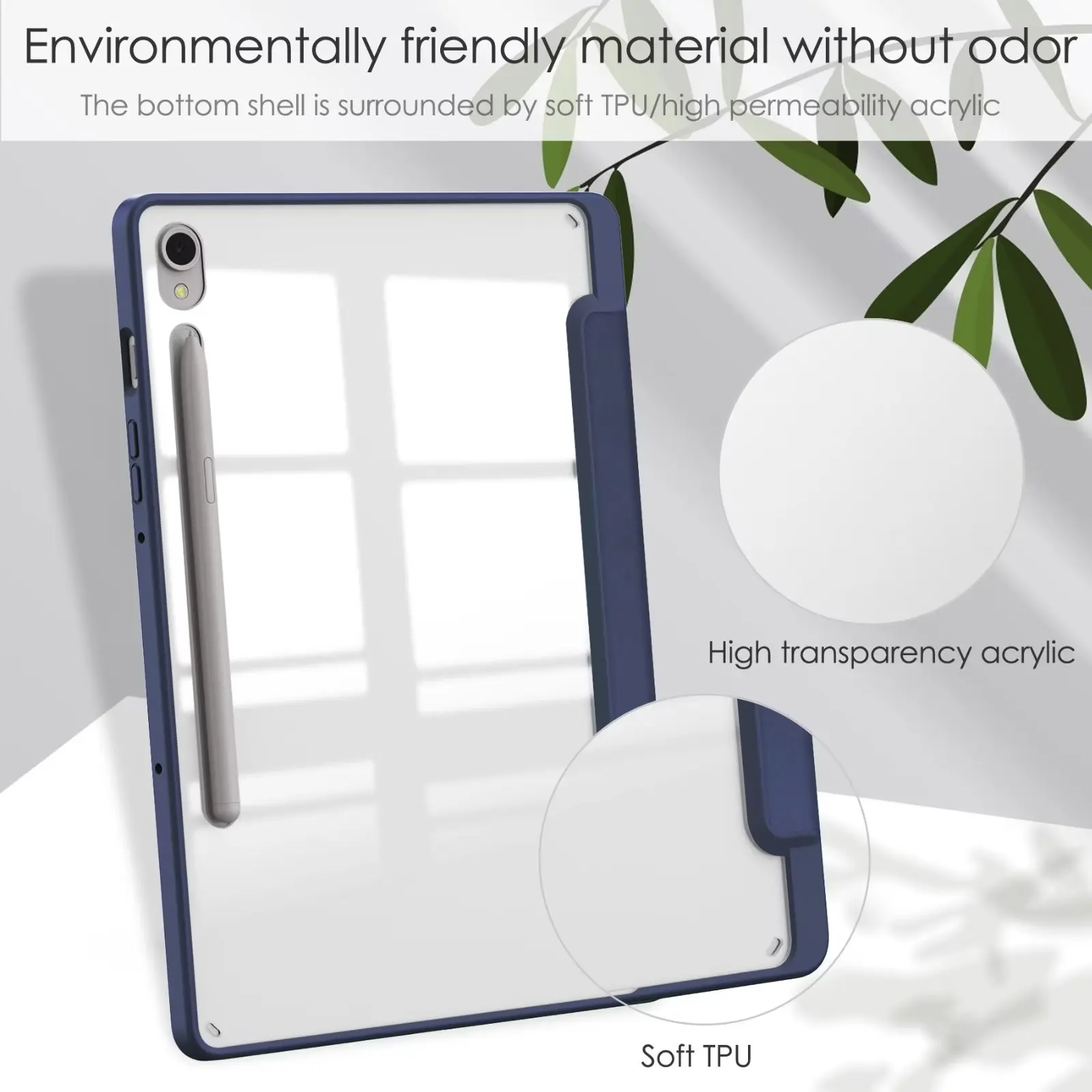 Auto Wake Sleep PU Leather Tablet Case For Samsung Galaxy Tab S9 S8 S7 S6 A8 Protect Case with Foldable Desktop Tablet Holder