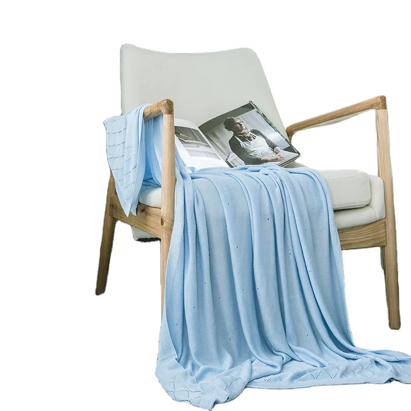 Kingcason Wholesale 2021 Knitted Decorative Blanket Soft Sofa Throw Bamboo Blanket