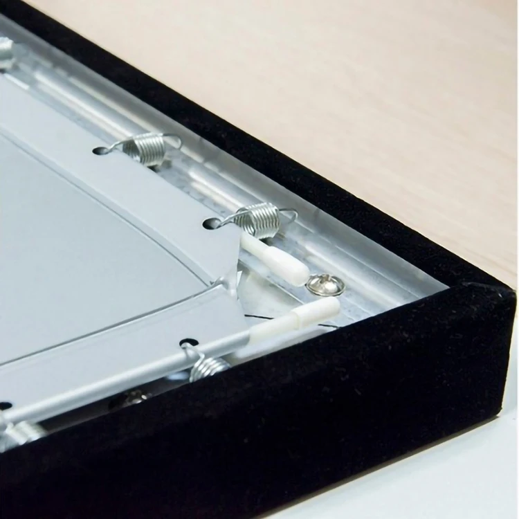 80 100 120 Inch Long Throw Projector Screen 3D silver soft  Fixed Frame Projection Screen Style For Home Theatre Or Cinema