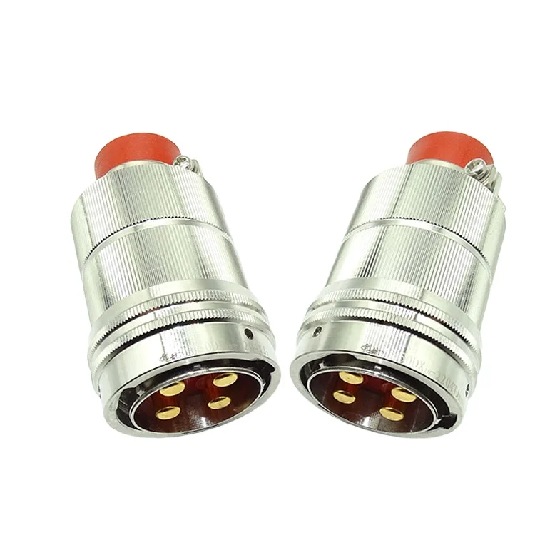 Chuanghang Plug Y50DX10-2204TJ2 Standard Tail Stainless Steel Working Current 100A Power Supply 4 pin Circular Connector
