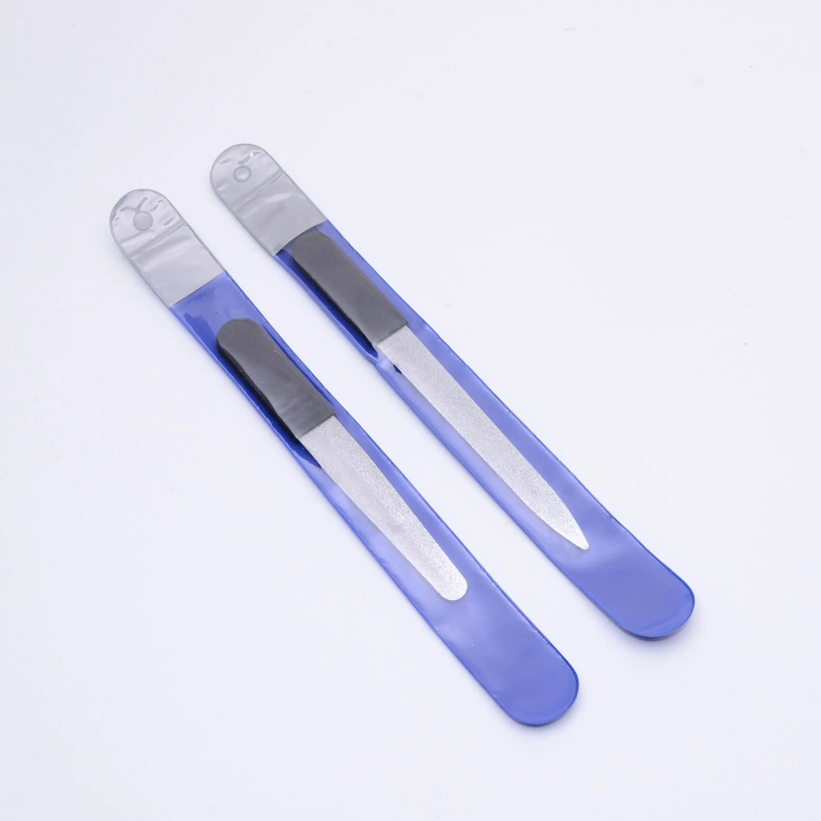 Rubber gold steel sand particle smoothly nail edge polish files in PVC bag wear-resisting manicure pedicure nail shaping file