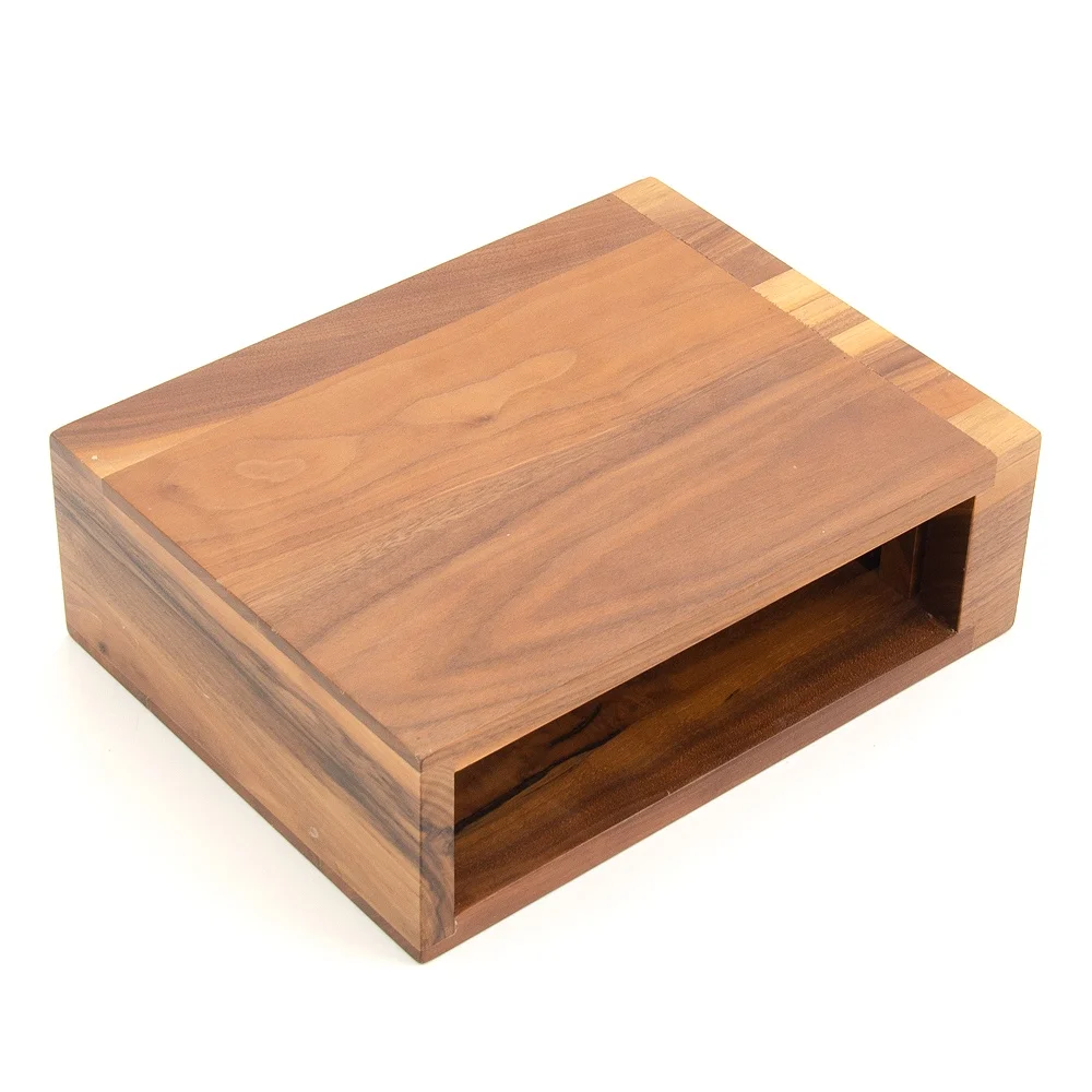 Kitchen knife accessories wood magnet knife holder wooden knife block stand wholesale acacia wood power magnetic block