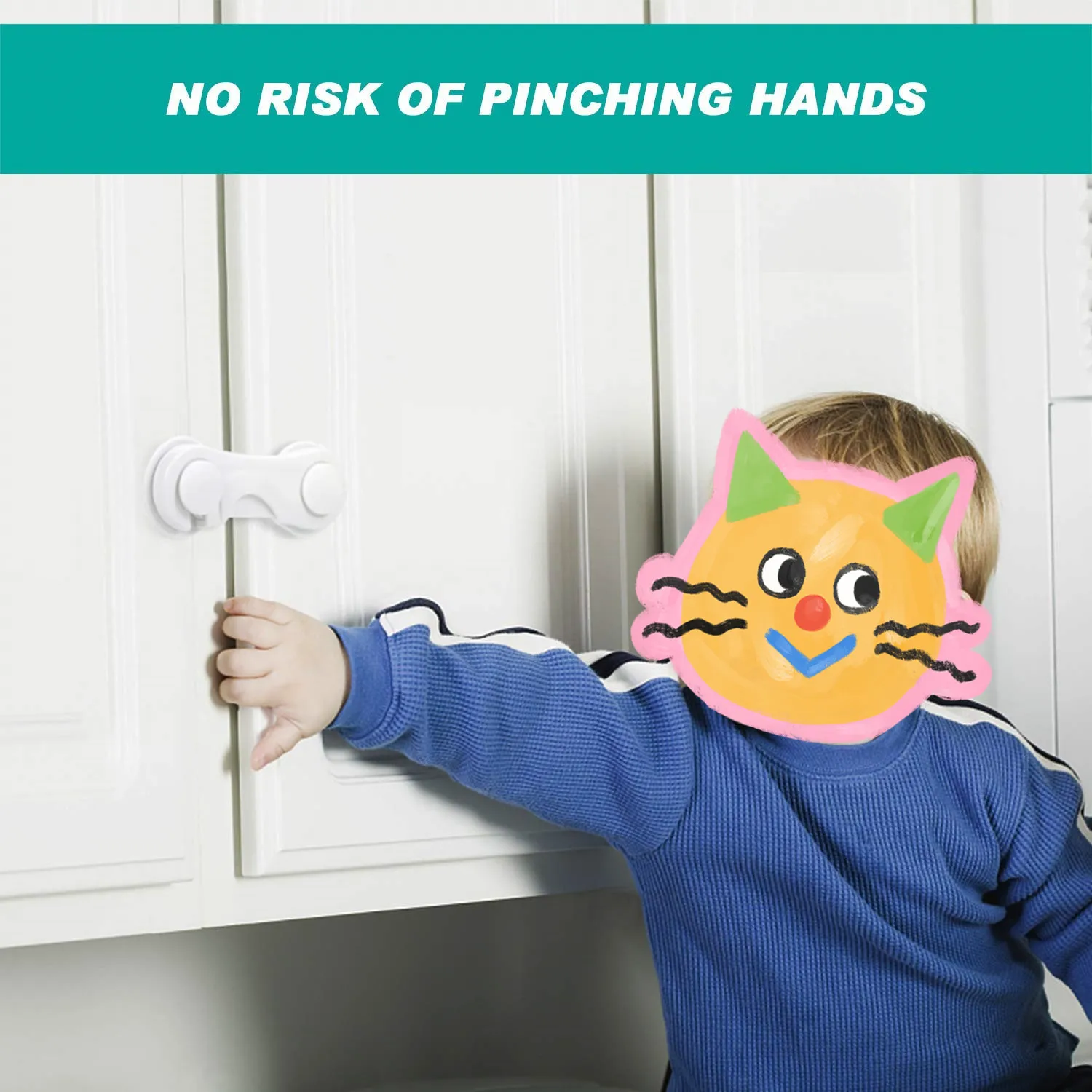 Cabinet Lock Child Safety Locks Baby Anti-Pinching Locks infant Proofing Anti-collision Drawer Locker with Strong Adhesive Tape