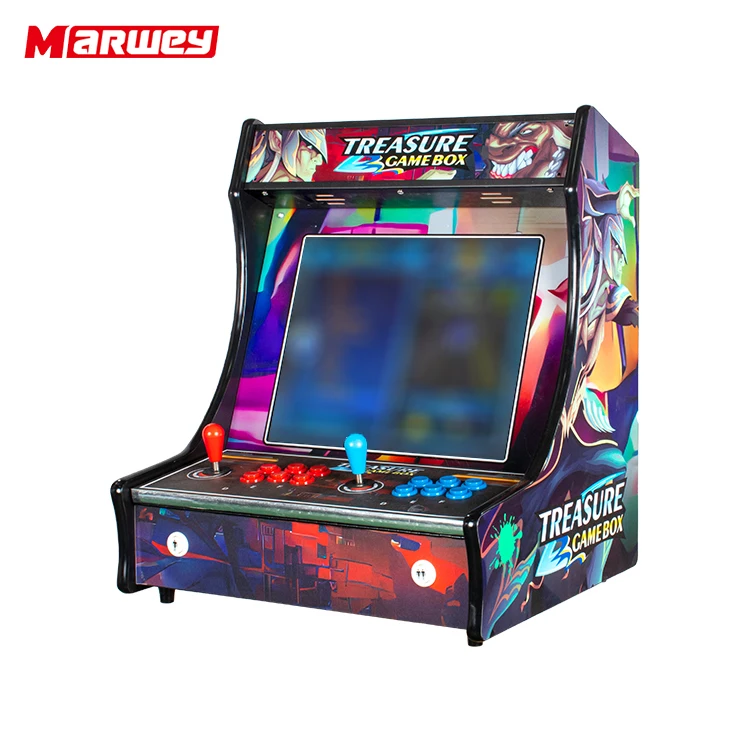 Wholesale Cheap Mini Bartop Retro Arcade Cabinet Coin Operated Fighting Video Game 19inch Tabletop Game Machine Manufacturer
