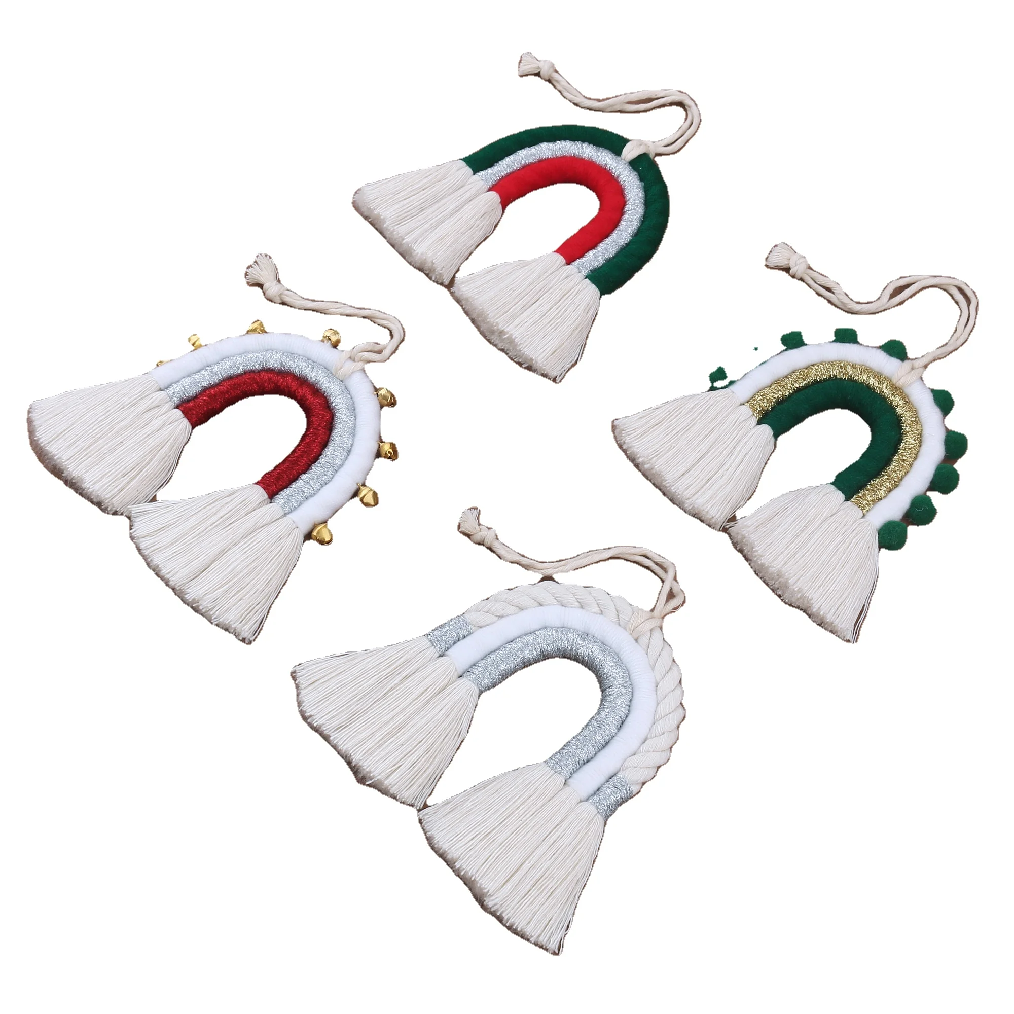 Creative Handmade Home Decoration Woven Tassel Rainbow Lace Baby Mobile Pendant Hanging Decor For Baby Room