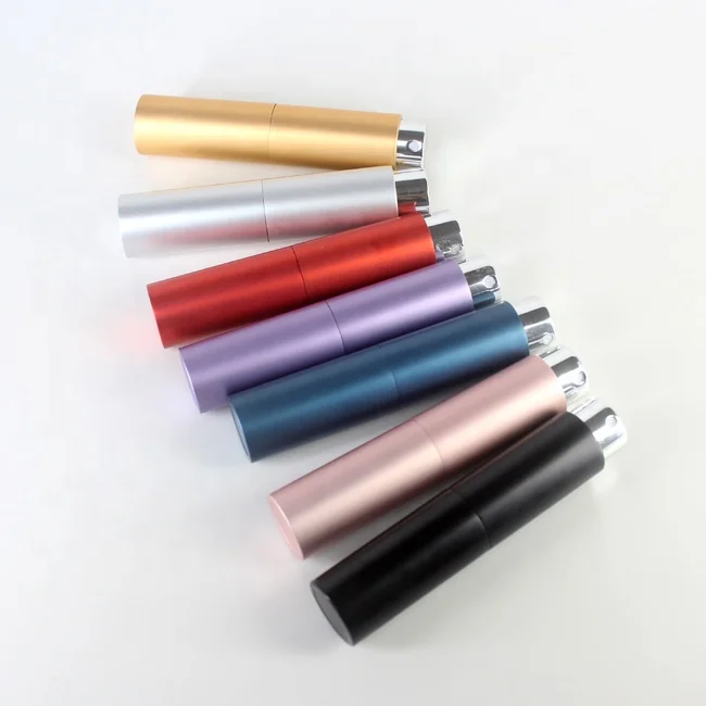 5ml 8ml 15ml 20ml Empty Round Aluminum Mini Custom Portable Perfume Travel Atomiser