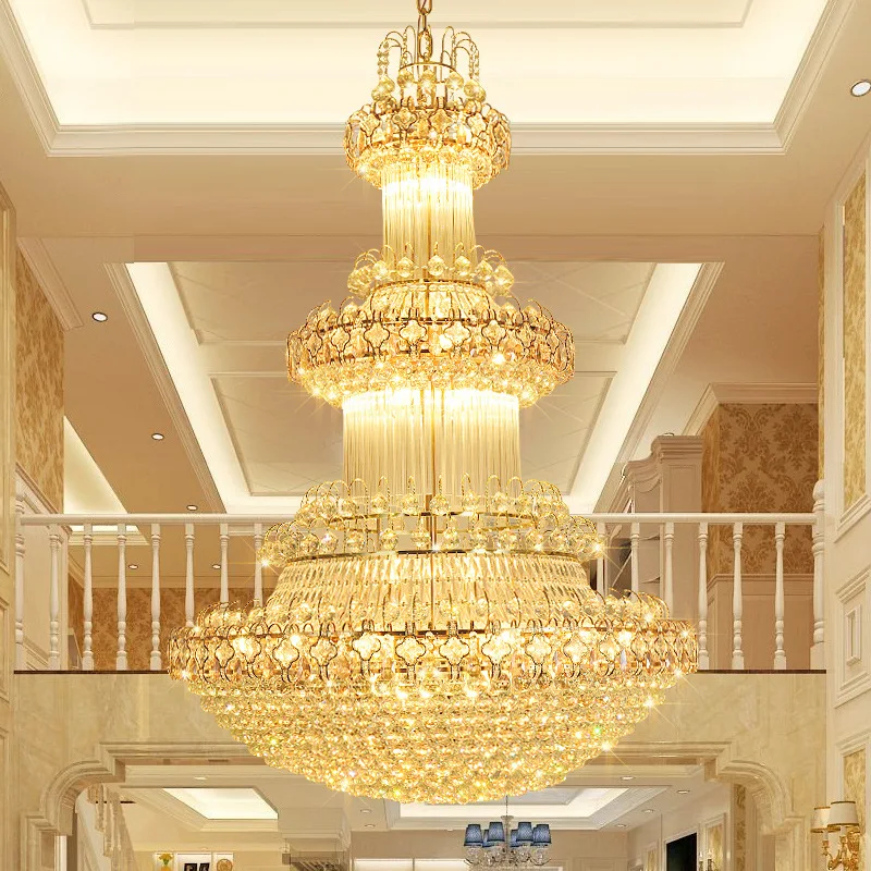 JYLIGHTING Luxury Crystal Chandelier High Quality Ceiling Hanging Lamps for Hotel Villa Mosque Stylish Glass Body Lights