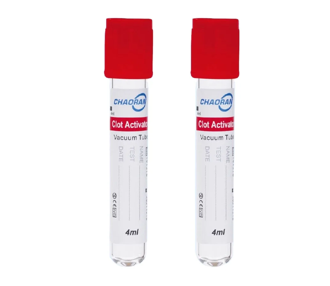 Disposable Vacutainer tubes Red Top Clot Activator Tube 2ml 3ml 4ml 6ml Clot Tube CE OEM