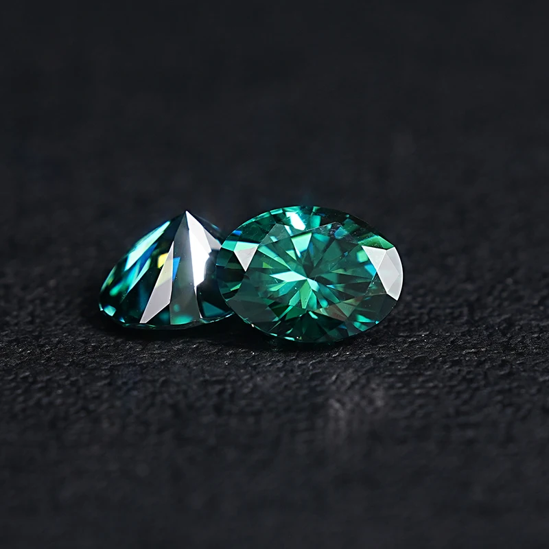 SICGEM INT Wholesale Price 5*7 mm 1 ct Oval Cut Green Color Moissanite