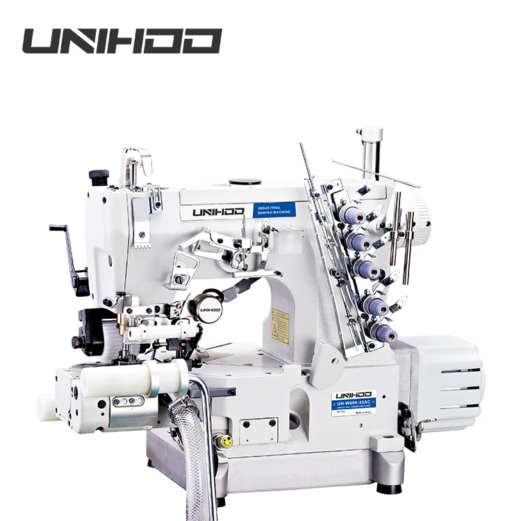 W600 High speed direct drive cylinder bed interlock sewing machine with right cutter