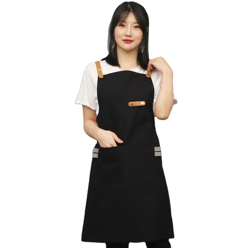 A restaurant art work uniform made of Japanese apron canvas anti back pain material