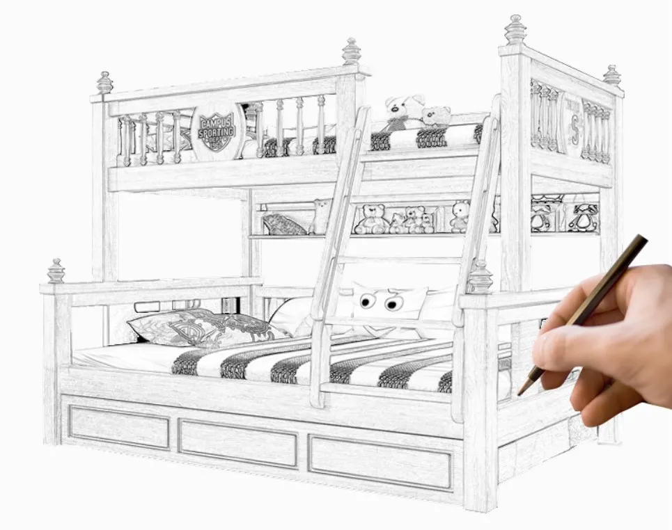 Детская мебель для спальни двухслойные двухъярусные детские кровати для девочек многофункциональные деревянные наборы мебели для детей