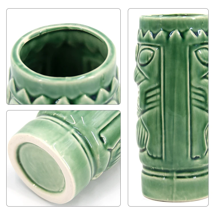 Wholesale Custom Tiki For Beer Tumblers Hawaii Creative Hawaii Cocktail Tiki Cups Ceramic Tiki Mug
