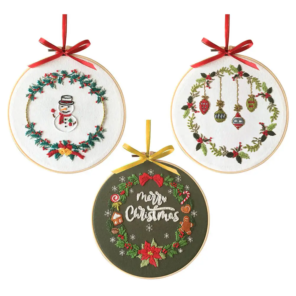 
Christmas Cross Stitch Set Handmade Embroidery Starter Kit 