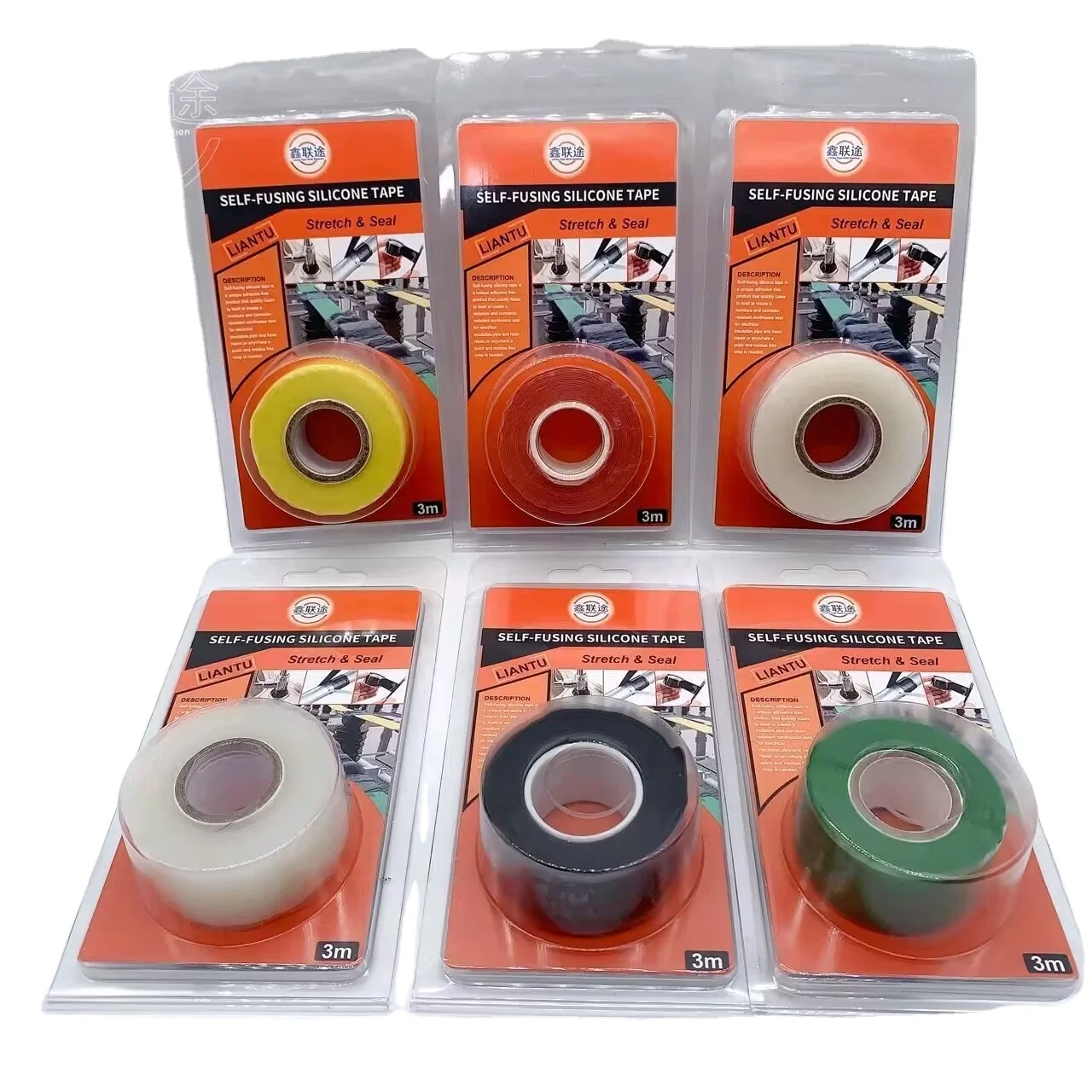 Popular high temperature heat resistant adhesive black silicon grip rubber tape for wire winding