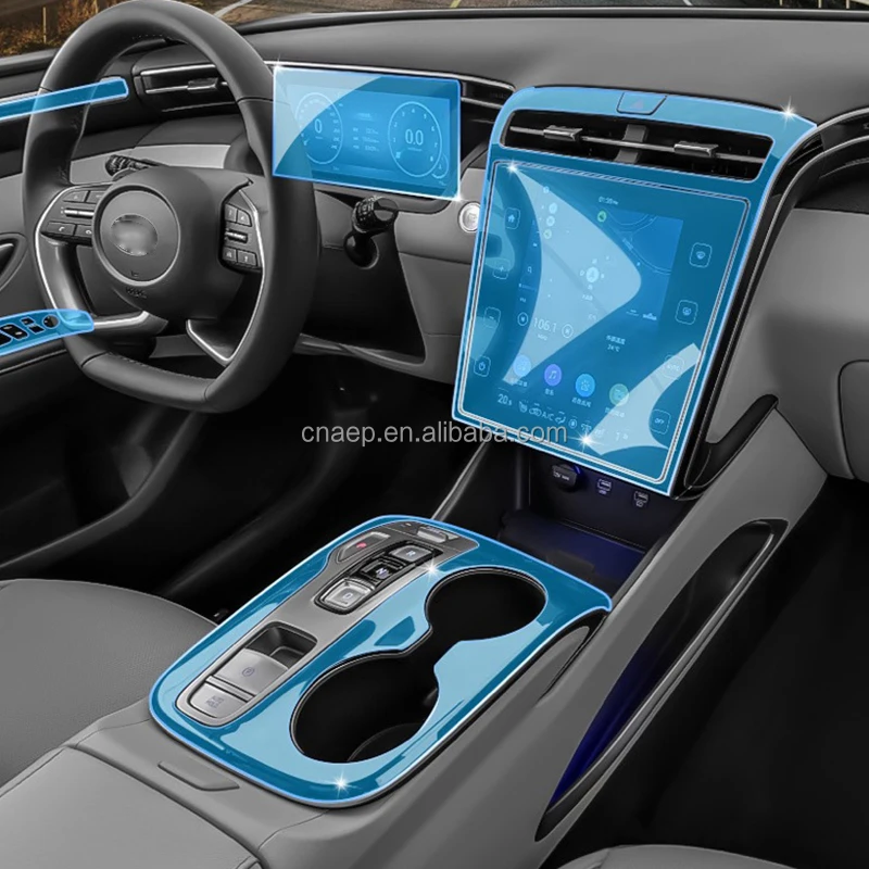 Автомобильная центральная консоль TPU Защита от царапин пленка для модификации интерьера наклейка для Hyundai Tucson Nx4 2021-2023 аксессуары