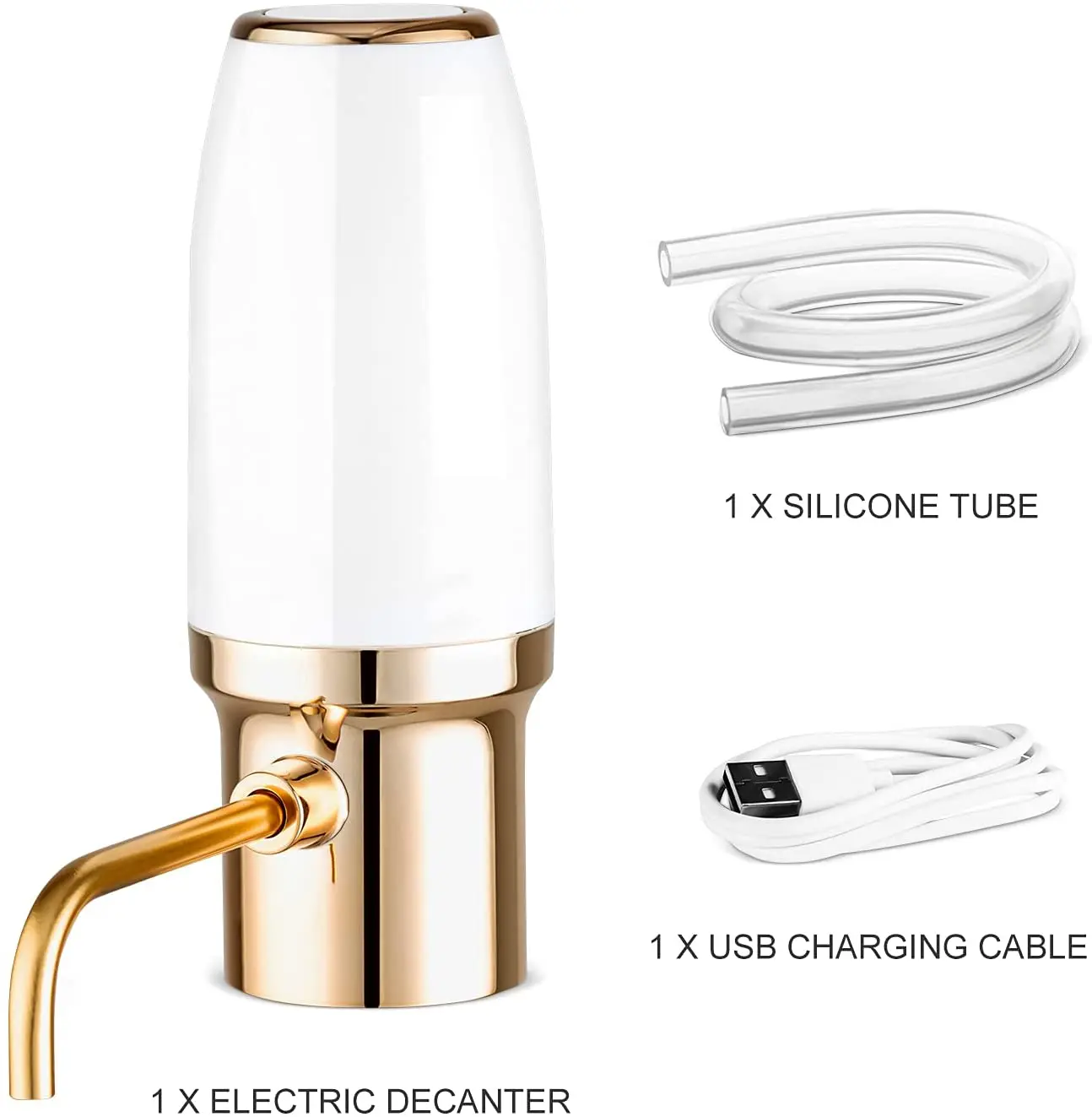Electric Wine Aerator Pourer Automatic Smart Decanter Dispenser Rechargeable with Micro USB Cable