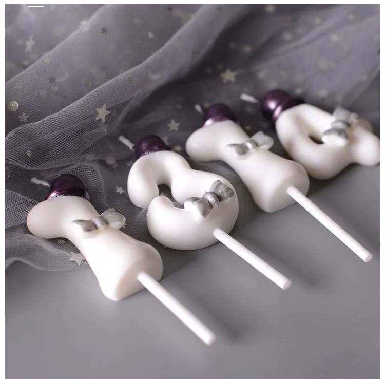 Numeral Birthday Candles Cake Number 0-9 Glitter Cake Topper Decoration for Birthday Wedding Anniversary Party Celebration